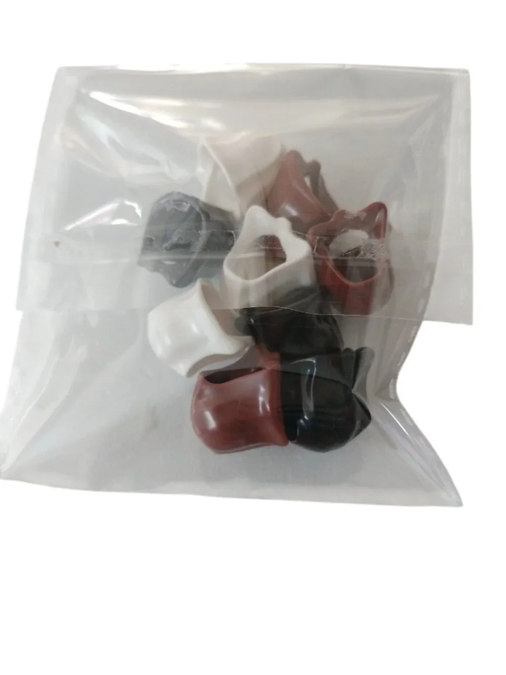 LEGO Reddish Brown, Black & White Hoods for Minifigure Star Wars Jedi, Set of 9